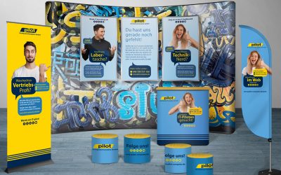 Messestand und Material
